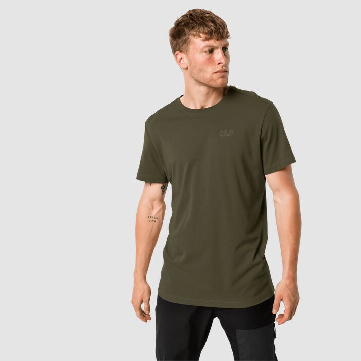 Jack Wolfskin Mens Essential T-shirt Green 265049JDZ